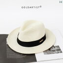 麦わら帽子 レディース かわいい GOLDARTIST パナマ 麦わら 帽子 メンズ 夏 海辺 ビーチ 日焼け防止 女性 ジャズ