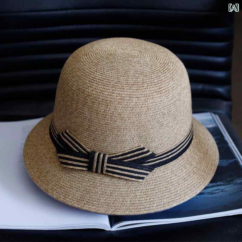 麦わら帽子　レディース　かわいい トチノ 麦わら 帽子 レディース 夏 薄手 漁師の 日よけ 日焼け防止 ファッション ドーム 太陽の