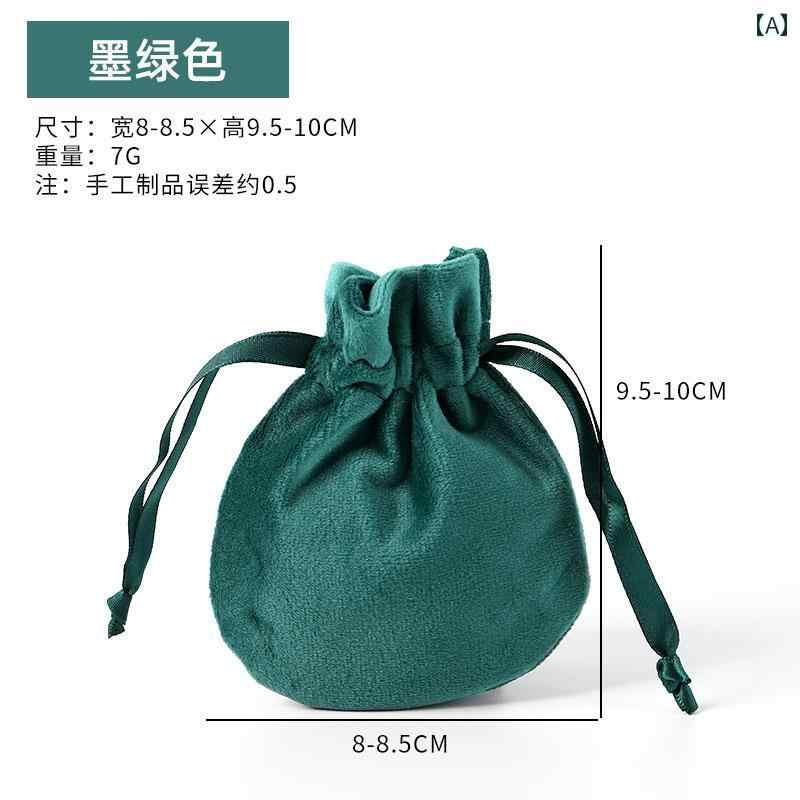 ポーチ　アクセサリー　収納 ミニ ベルベット フランネル バッグ ジュエリー 巾着 小さい 布 収納