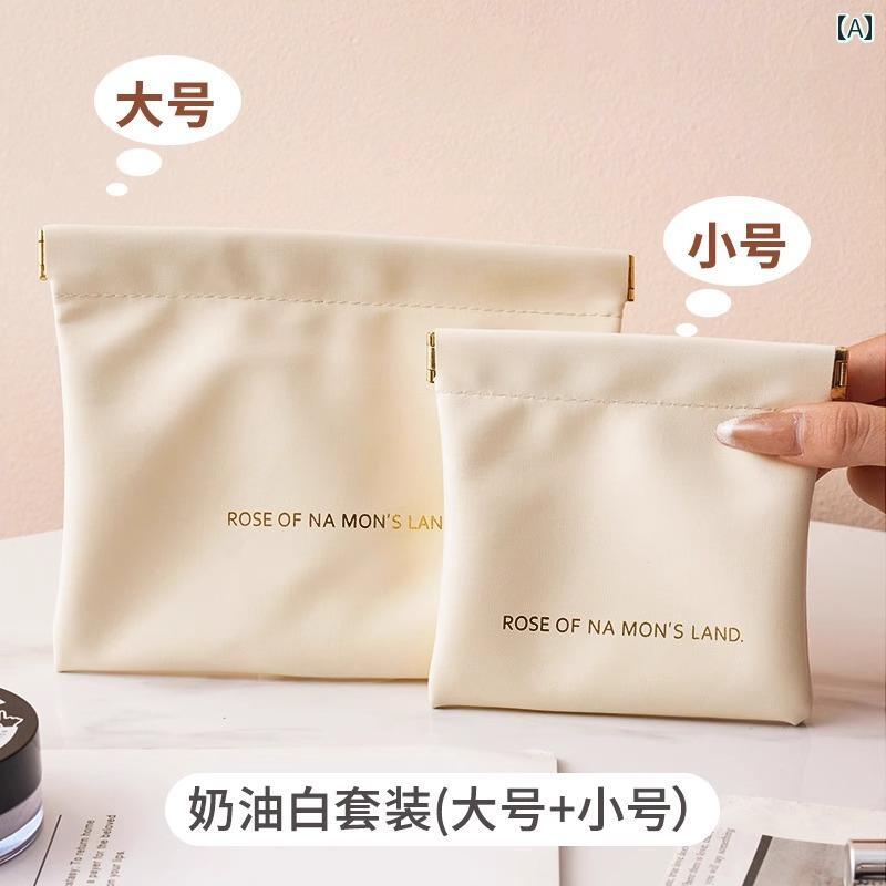 ポーチ　アクセサリー　収納 収納袋 口紅 化粧 品 分類 袋 携帯用 榴 散 弾 メガネ 自動 閉鎖 巾着袋