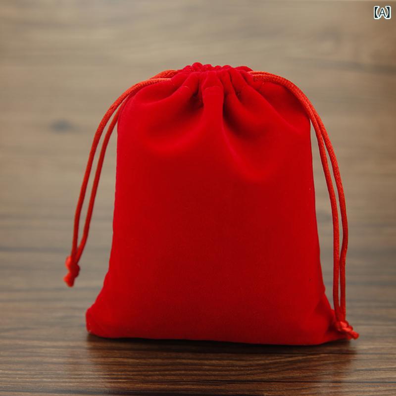 ポーチ　アクセサリー　収納 時計 バッグ 保護 カバー ベルベット 収納 旅行用 ポータブル