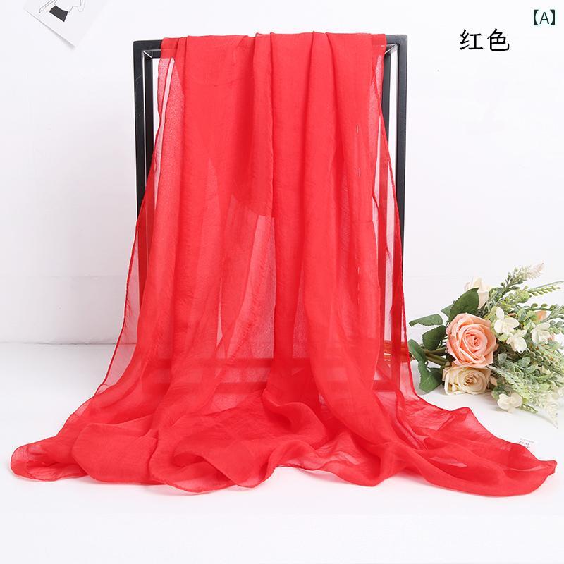 スカーフ　おしゃれ レディース ビッグ 赤の 広場 ダンス スカーフ ガーゼ 特大 シルクスカーフ レディ..