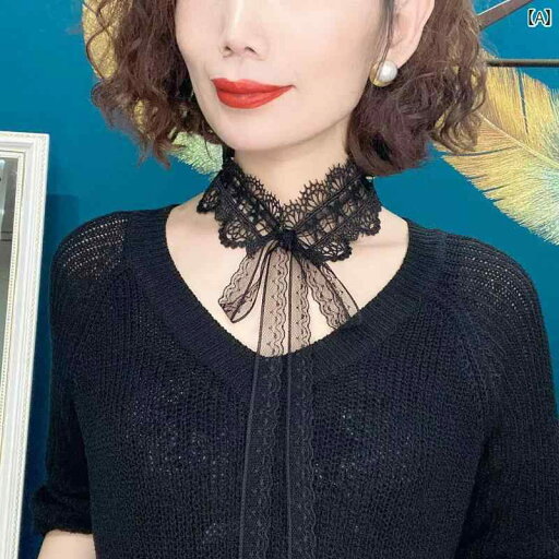 スカーフ おしゃれ レディース 2025夏の 韓国 レース ネック スカーフ 女性 ファッション 万能 リボン スカーフ おしゃれ レディース 2025夏の 韓国 レース ネック スカーフ 女性 ファッション 万能 リボン