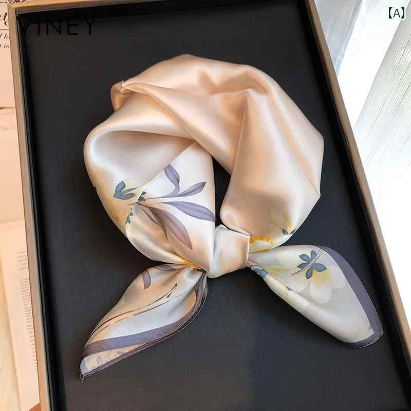 スカーフ　おしゃれ レディース ヴィニー シルクスカーフ 100 % マルベリー シルク 春夏 レディース 小さい 正方形 スカーフ マザー 装飾