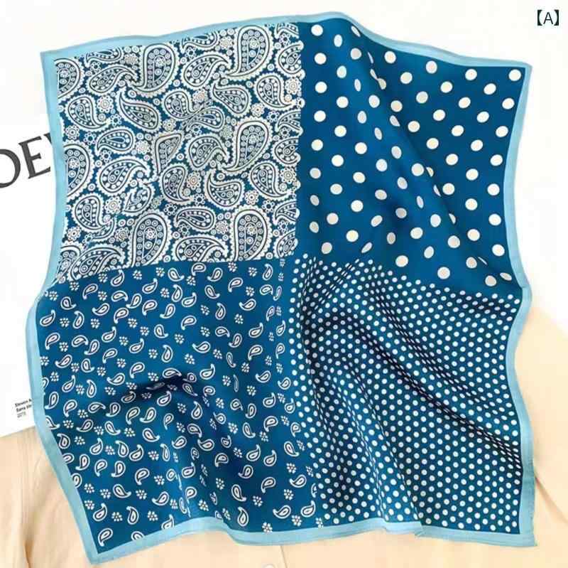 スカーフ　おしゃれ レディース 100 % マルベリー シルクの 小さい 正方形の スカーフ 53 スクエアの ..