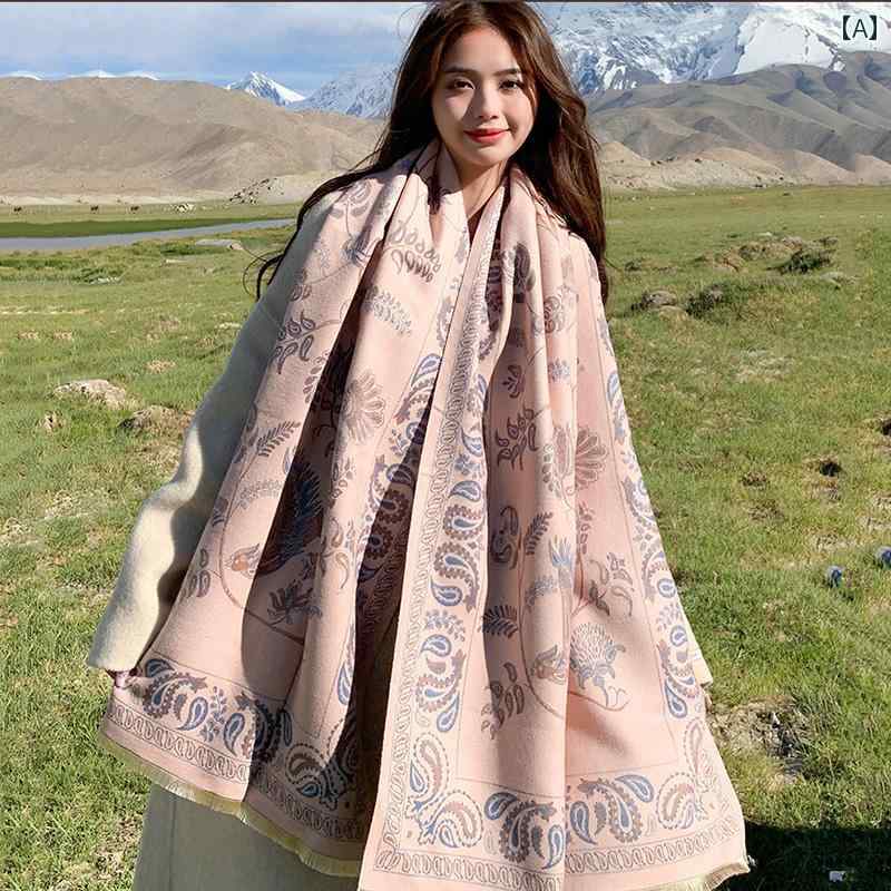 スカーフ　おしゃれ レディース ショール レディース アウターウェア 春秋 高級 カシミヤ オルドス スカーフ デュアルパーパス