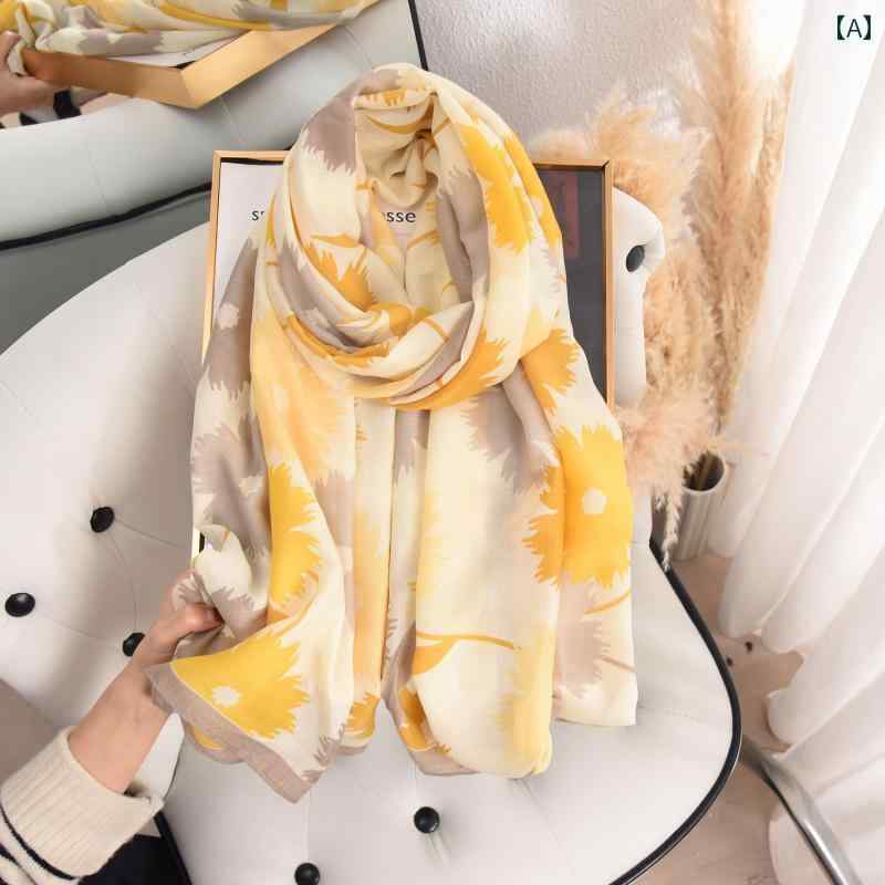 スカーフ　おしゃれ レディース 2025夏 コットン＆ リネン スカーフ レディース ロング ショール 万能 ..