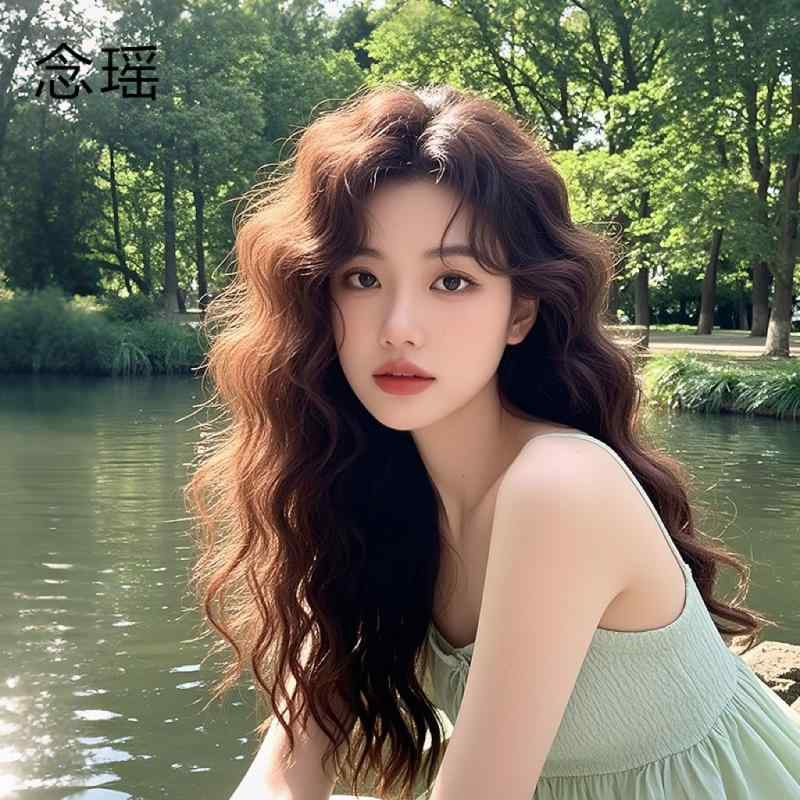 ウィッグ 女性 な ウール カーリー ウィッグ 女性用 フル ヘッド セット 人 毛 ナチュラル シームレス 夏用 薄型