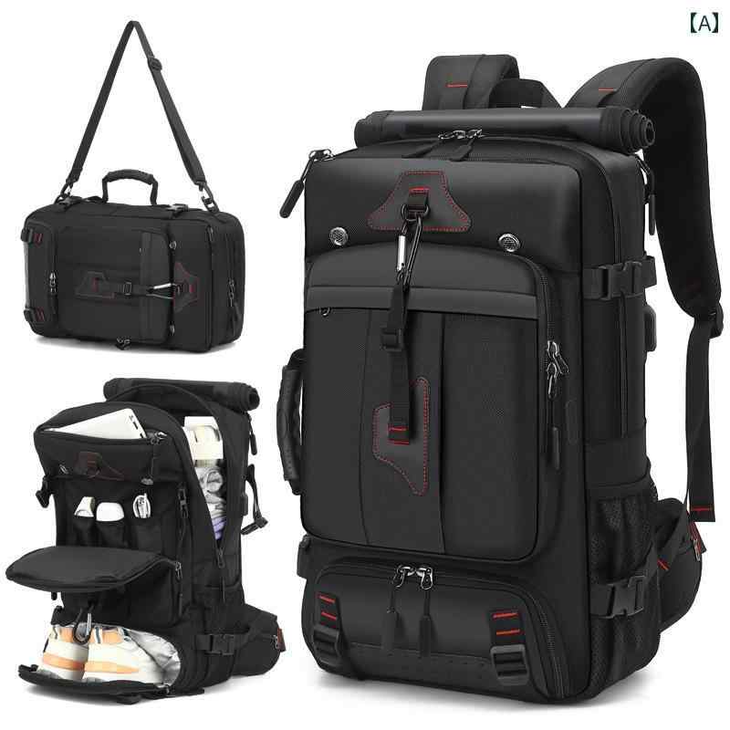 バック パック メンズ 大容量 バック パック メンズ アウトドア 拡張 可能 旅行 搭乗 大型 80リットル