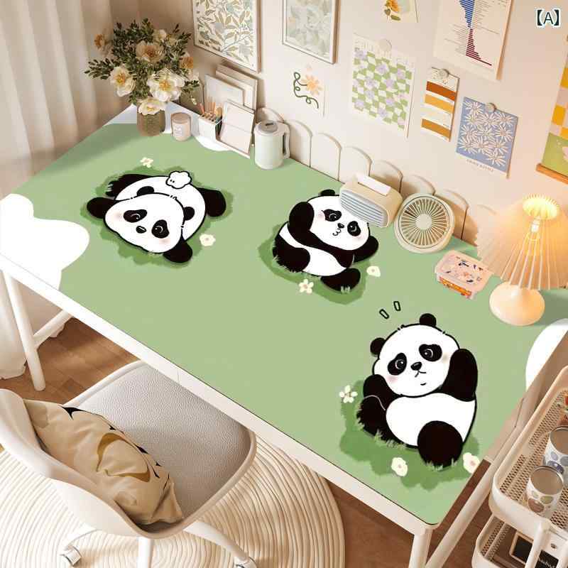 パッド デスクパッド かわいい パンダの レザー パッド 特大 厚手 女子 寮 オフィス ライティングデス..