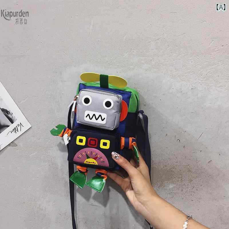 キャンバス スモールバッグ年 個性的な 風 おもしろ 男の子と 女の子 子供用 かわいい ワンショルダー クロス ボディな バッグ