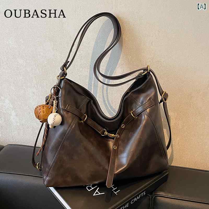 レディースバッグ 高級大容量 バッグ 女性用 2024秋冬 ショルダー メッセンジャーバッグ 軽量 高級 通勤 トートバッグ(4)