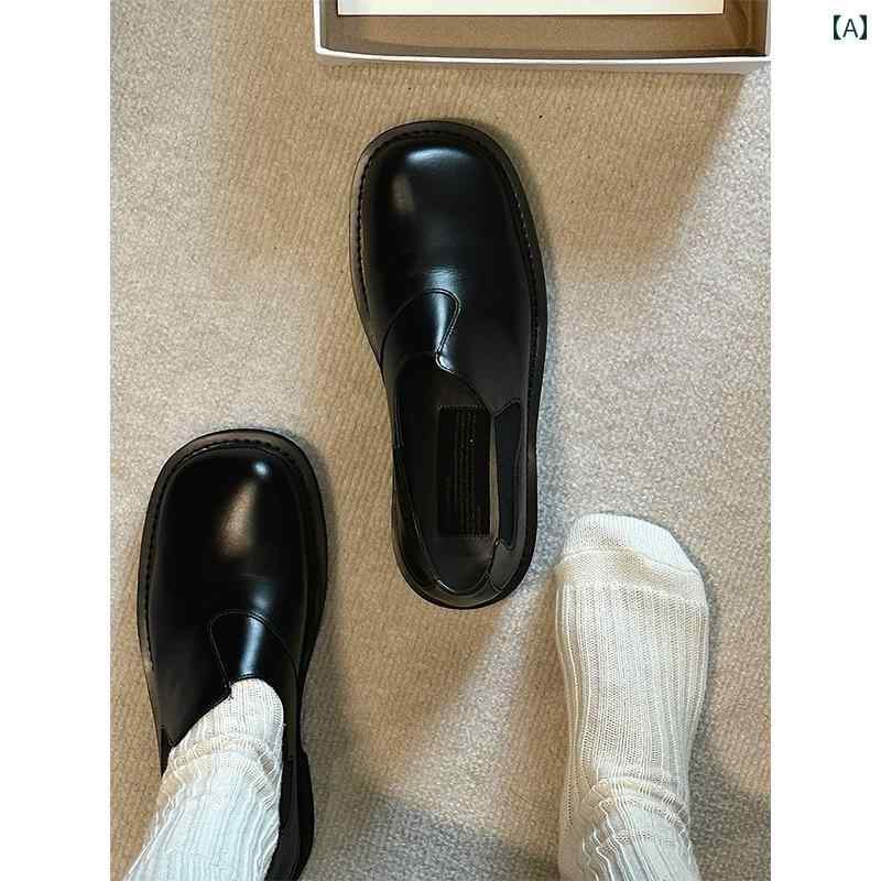 メンズカジュアル レザーシューズ 英国 風 ローファー メンズ スリッポン パリ フラット トゥ ダービー シューズ フォーマル ビジネス カップル 通勤