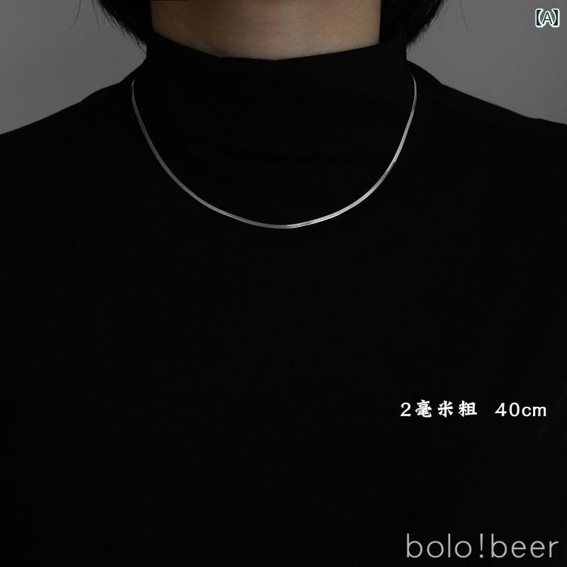 ネックレス メンズ ヒップ ホップ と アメリカ ユニセックス ブレード スネーク ボーン チェーン ネックレス プレーン 夏の メンズ レディースの イン ネ...