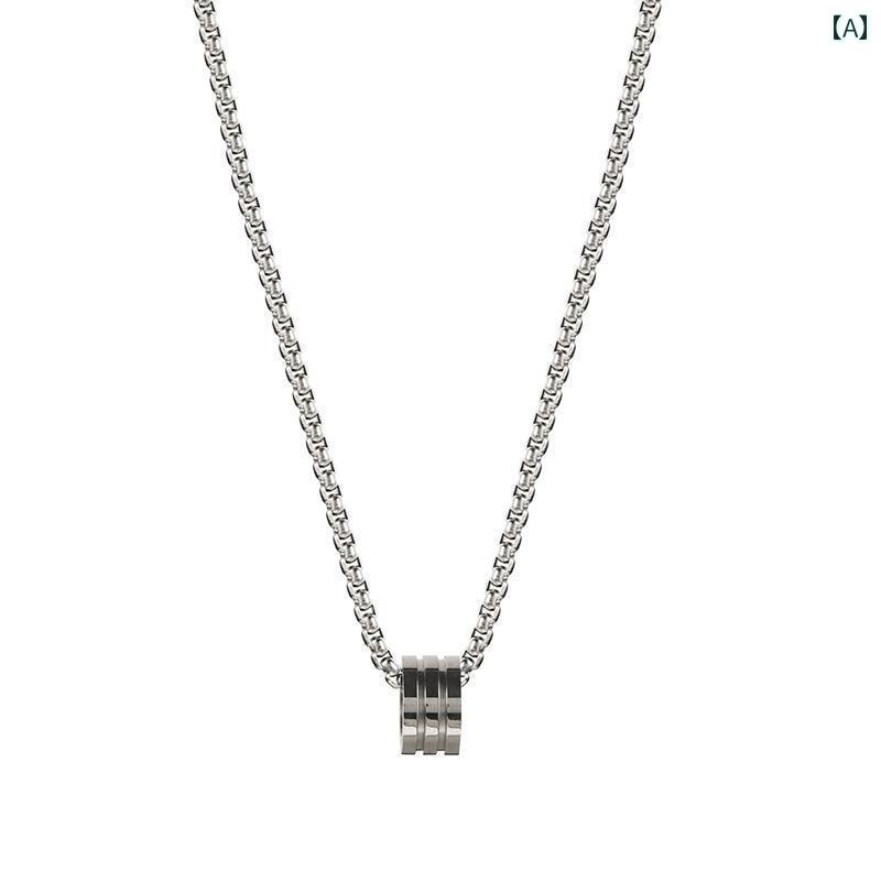 ネックレス メンズ ヒップ ホップ チタン 鋼 ヒップ ホップと アメリカ メンズ ネックレス シンプル セ..