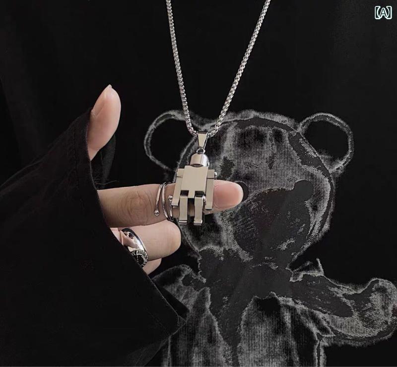 ネックレス メンズ ヒップ ホップ 2024 ロング ファッション ロボット イン ヒップ ホップ セーター ネ..