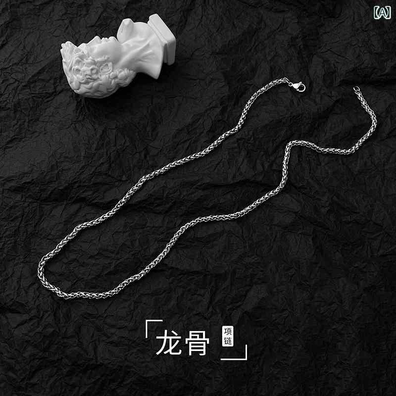 ネックレス メンズ ヒップ ホップ チタン 鋼 ネックレス メンズイン ヒップ ホップ スタイル セーター ..