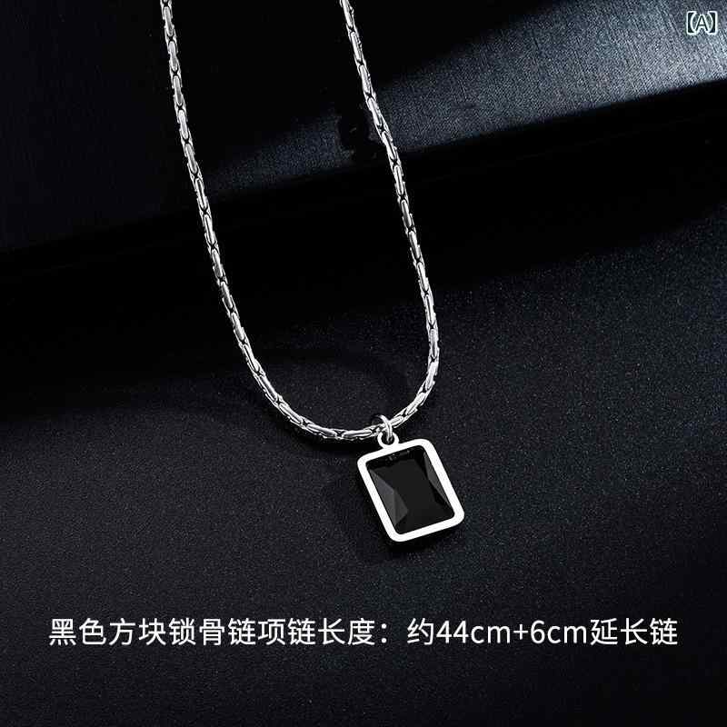 ネックレス メンズ ヒップ ホップ メンズ ネックレス 高級 鎖骨 チェーン 軽量 シンプル チタン 鋼 メ..