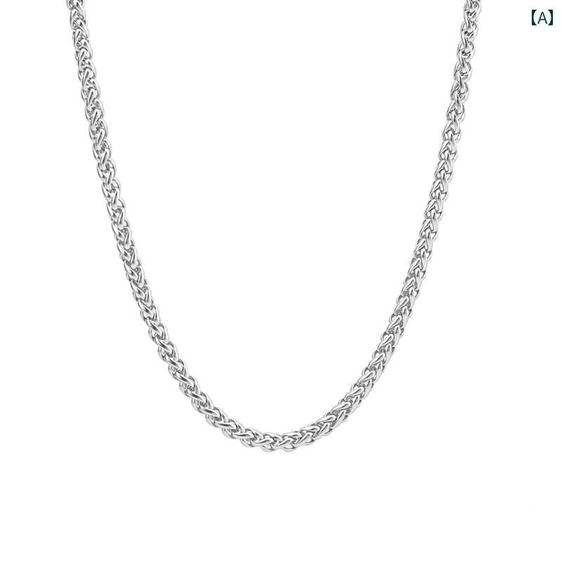 ネックレス メンズ ヒップ ホップ 925 スター リング シルバー ショパン ネックレス メンズ シンプル C..