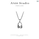 ネックレス メンズ ヒップ ホップ 【 ANSS】 ヒップ ホップ ファッション ミュージック イヤホン ペンダント ロング ネックレス レディース 男女兼用 ...