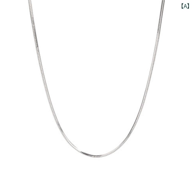 ネックレス メンズ ヒップ ホップ GuangYu 925 スター リング シルバーネックレス メンズと レディースの 細い 蛇 骨 チェーン シンプルで 万能...