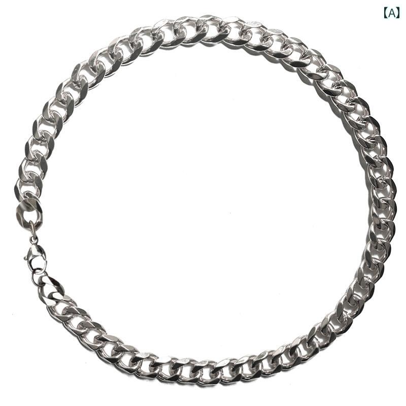 ネックレス メンズ ヒップ ホップ と アメリカ キューバ チェーン ネックレス ヒップ ホップの メンズ レディースの 誇張 チタン 鋼は 色褪せにくい スト...