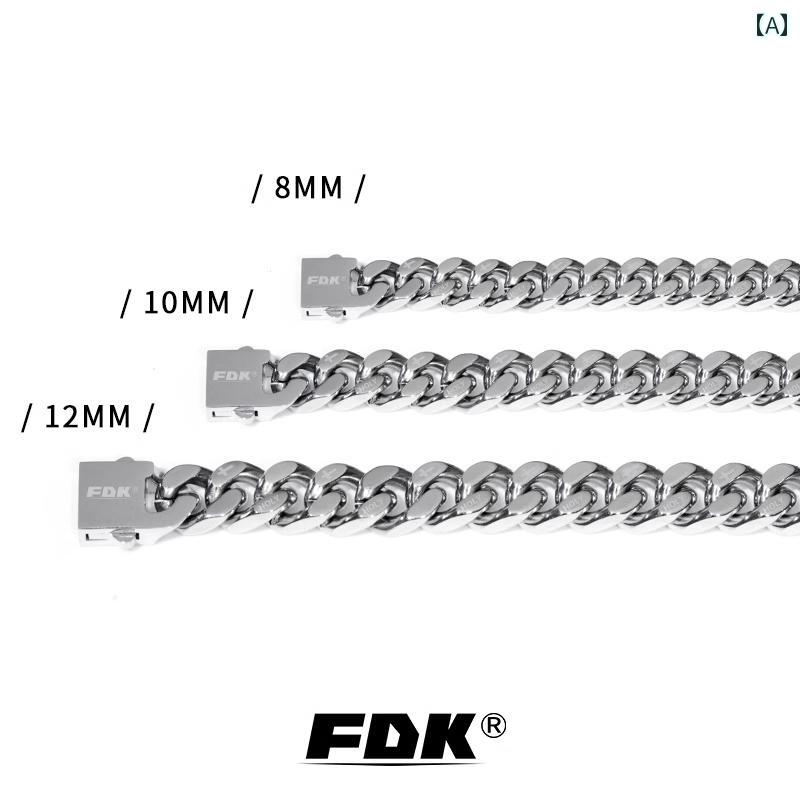 ネックレス メンズ ヒップ ホップ FDK 王 Hedi 同じ キューバ チェーン ネックレス フィットネス メンズな 4 面 研磨 メンズ レディースのと ア...