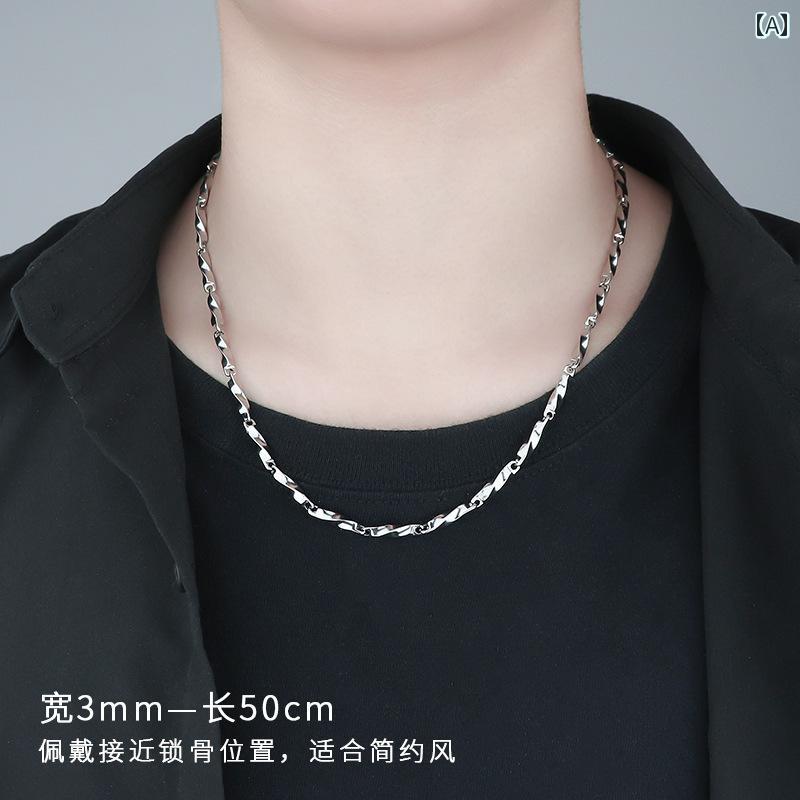 ネックレス メンズ ヒップ ホップ メビウス ネックレス メンズ おしゃれ 個性 高級 感 チタン 鋼 色褪..