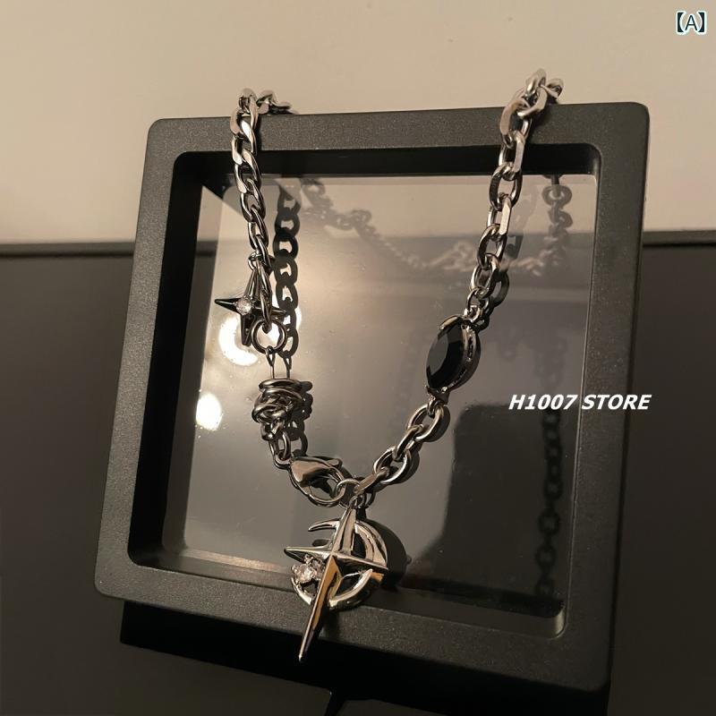 ネックレス メンズ ヒップ ホップ ブラック ジェムスターと アメリカ ヒップ ホップ ストリート ネック..