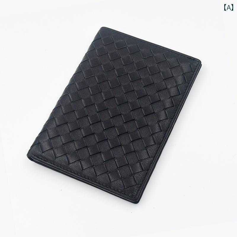 カードホルダー Bの 革 織り パスポート バッグ 20 % ラムスキン カバー チケットホルダー ID 多機能 ..