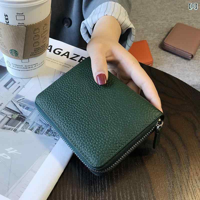 カードホルダー 大容量と 複数の カードスロットを 備えた カードホルダー 高級 女性用 小型 2025年 ID..