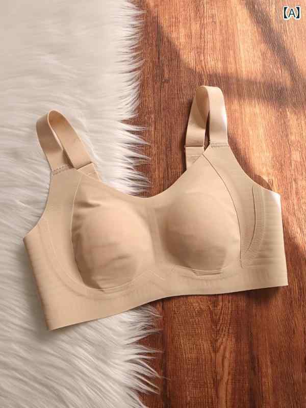 小さい 胸を プッシュアップ 大きい 胸を 持つ レディース 薄手 シームレス 下着 小さくて スリム 縁な..