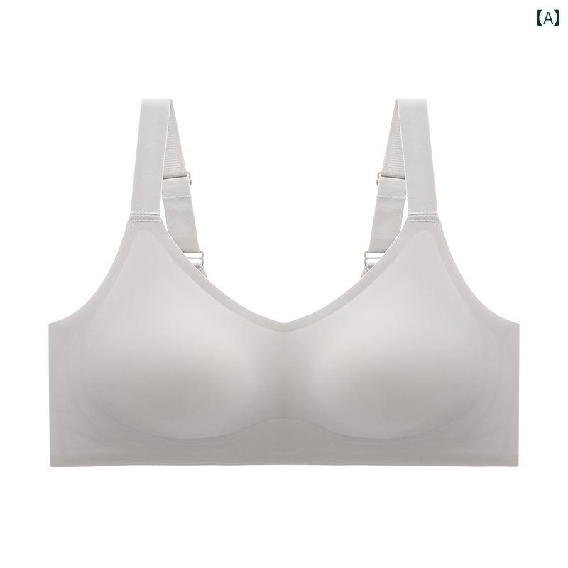 小さい 胸を プッシュアップ 夏用 シームレス 下着 薄型 スタイル 胸元大 小 スチール リングなし ギャザー ベスト たるみ 防止 スポーツブラ