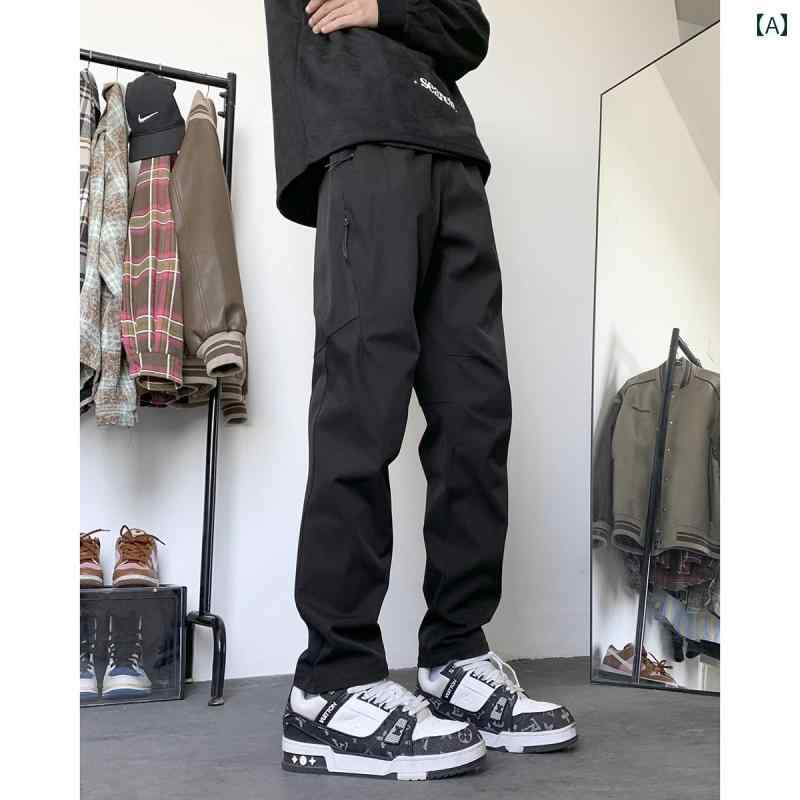 メンズ アウトドア スポーツ ハイキング ナイロン 冷感 速乾 作業着 ズボン メンズ 秋 アメリカン バイ..