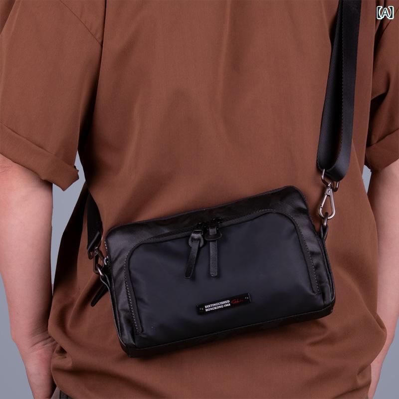 メンズバッグ カジュアル メッセンジャー バック パック 大容量の メンズ ショルダーバッグ オックスフォード 布の 横型 クロス ボディバッグ 小さい バック パック シンプルで な 通勤 カジュアル メンズバッグ(4)