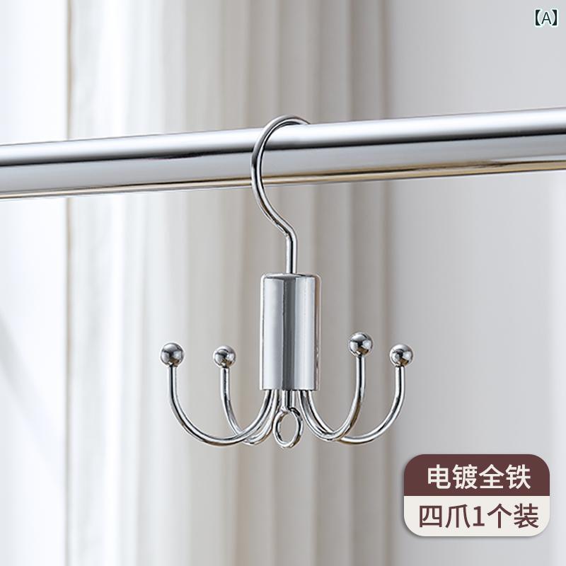 バッグフック 収納 回転 式 4 爪 フック パンチ フリー 強力な 耐 荷重 帽子と バッグを 吊るす 鉄製 ..