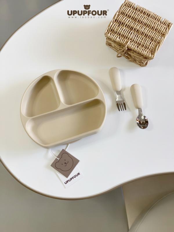 子供用 食器 セット upupfour export ベビー ダイニング プレート 子供用 シリコン フード ボウル 仕切..