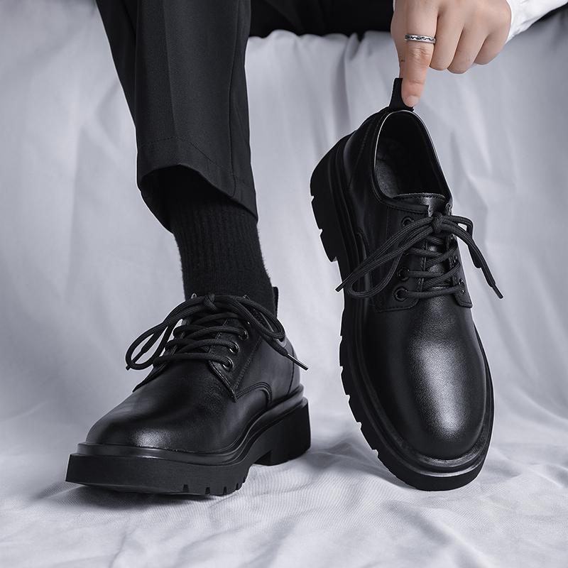 レザーシューズ メンズ メンズ レザーシューズ 2025 春 ソフト ソール 英国 風 ビジネス フォーマルウ..