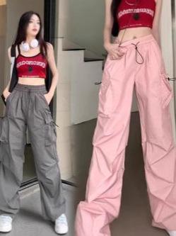 パンツ レディース 速乾 工装パンツ 薄手 春秋 秋冬 小柄対応 ワイドレッグ 夏用 ...