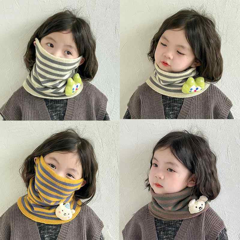 ネックウォーマー 女の子用 秋冬 厚手 暖か 耳掛け 首元保護 かわいい 子供 乳幼児...