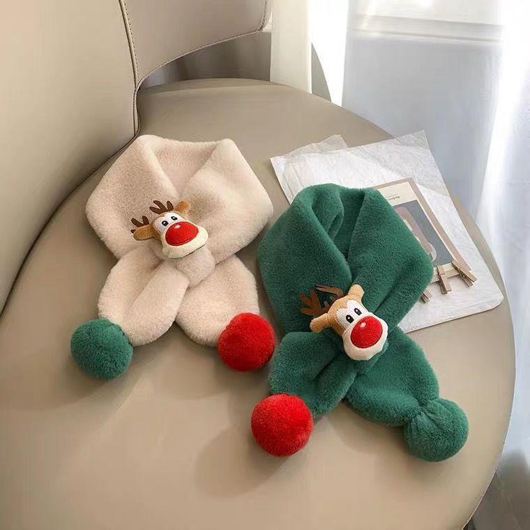 Accessories - 子供用 ベビー 男の子 女の子 かわいい プラッシュ マフラー 秋冬 厚手 暖か 防寒 ユニセックス 柔らかい 素材