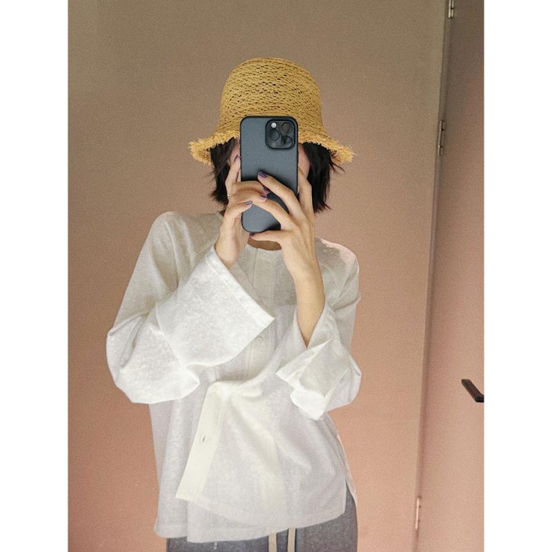 カーディガン レディース 長袖 ニット 春夏 軽量 通気性 綿素材 ゆったり スタイル カジュアル UVカット 薄手 トップス 日常使い 柔らかい 着心地 吸湿速乾 伸縮性 軽やか シルエット(4.0)