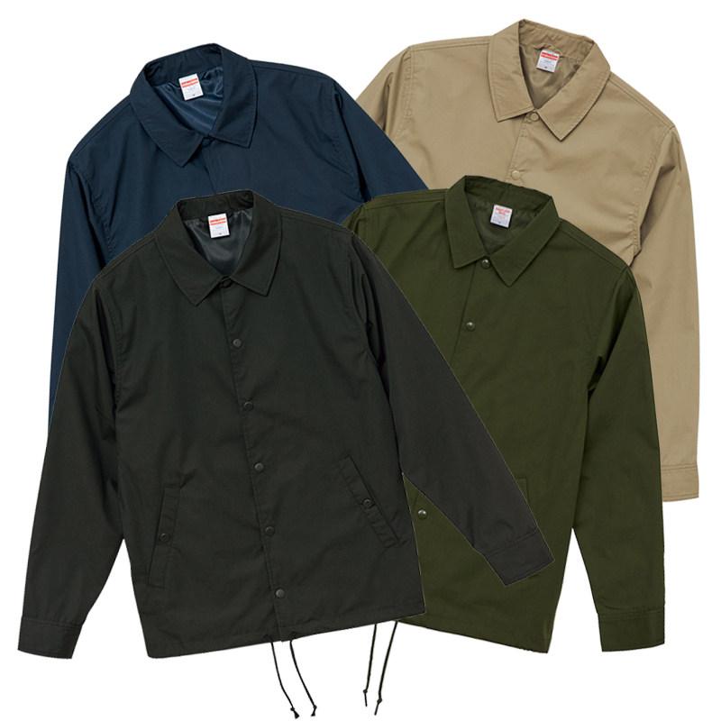 Coat - メンズ 長袖 アウトドア コーチ ジャケット 無地 カジュアル トレーニング 普段使い 軽量 吸湿速乾 ポリエステル シンプル