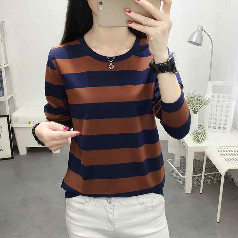 Tシャツ レディース 長袖 ゆったり トップス カットソー 春秋冬 ボーダー柄 大きいサイズ 体型カバー 着痩せ カジュアル 重ね着 インナー 部屋着 普段使い コットン素材 伸縮性 柔らかい クルーネック ナチュラル きれいめ 高級感 スタイルアップ
