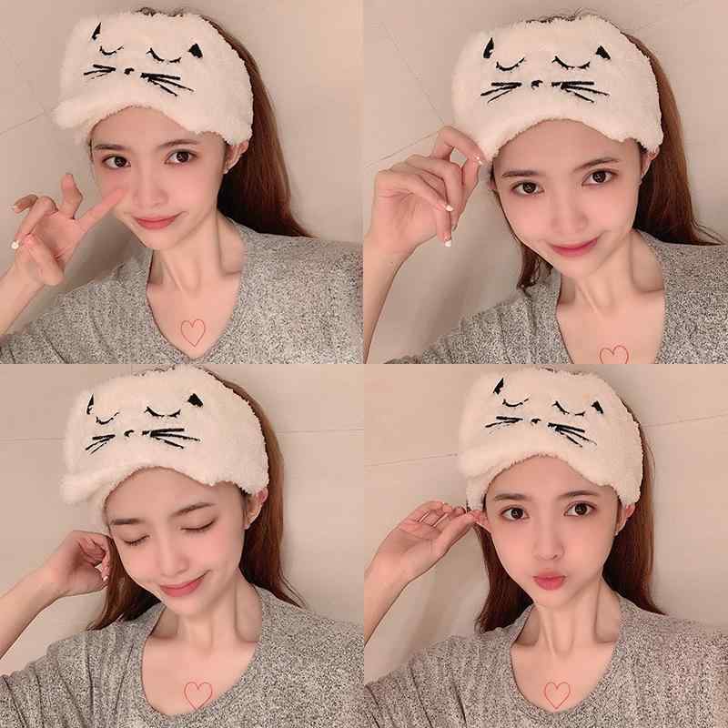 ヘアアクセサリー 韓国スタイル かわいい猫刺繍 ワイドエッジ 魔法テープ 洗顔用 甘め 百搭 フェイスマスク ヘッドバンド ヘアバンド 少女 女性用 柔らかい素材 普段使い 通勤 通学 伸縮性 軽量 ピンク系 アイボリー ブラック 春夏 秋冬