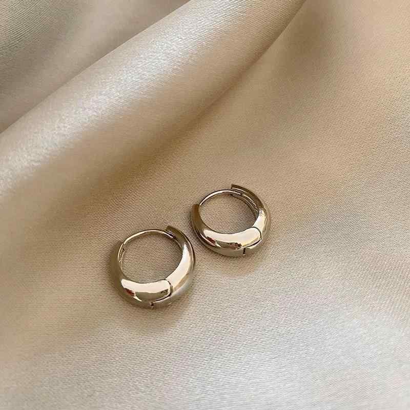 樂天商城 - イヤリング 女性用 シンプル 軽量 高級感 クール シルバー ベーシック アクセサリー ファッション 普段使い 洗練 モダン 繊細 耳飾り 洗練シルエット 日常コーデ スタイリッシュ ミニマル