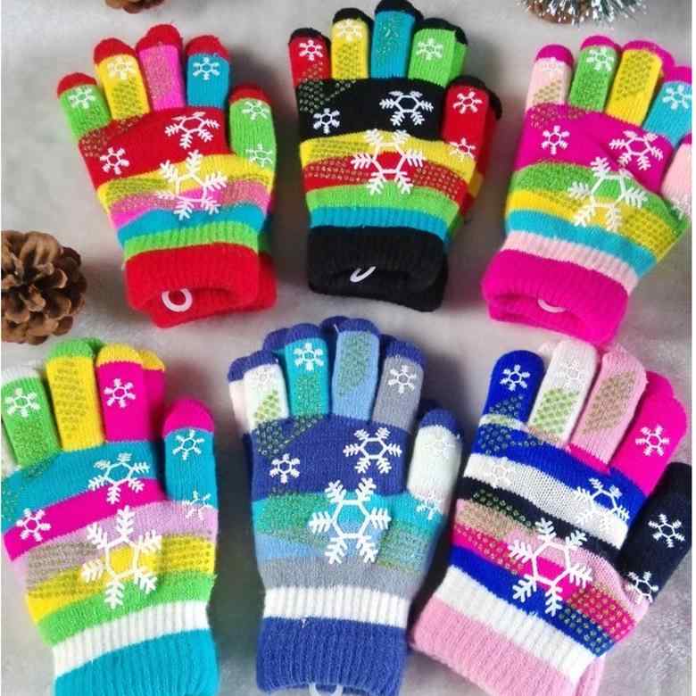 手袋 レディース かわいい 学生向け カラフル ニット 手袋 ダブルレイヤー 加厚 保暖 雪花柄 冬用 暖か 伸縮性 室内外 普段使い ブラック ピンク系 グレー アイボリー
