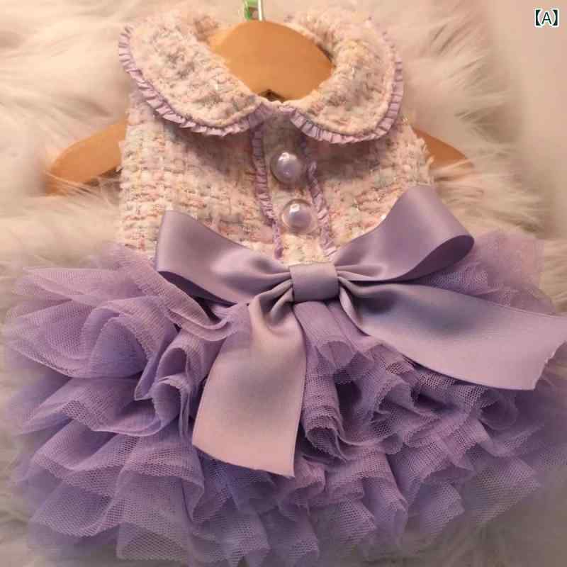 春夏 小花柄 ワンピース ペット服 犬猫用 小型犬 猫対応 フラワー かわいい スタイル 軽量 通気性 素材