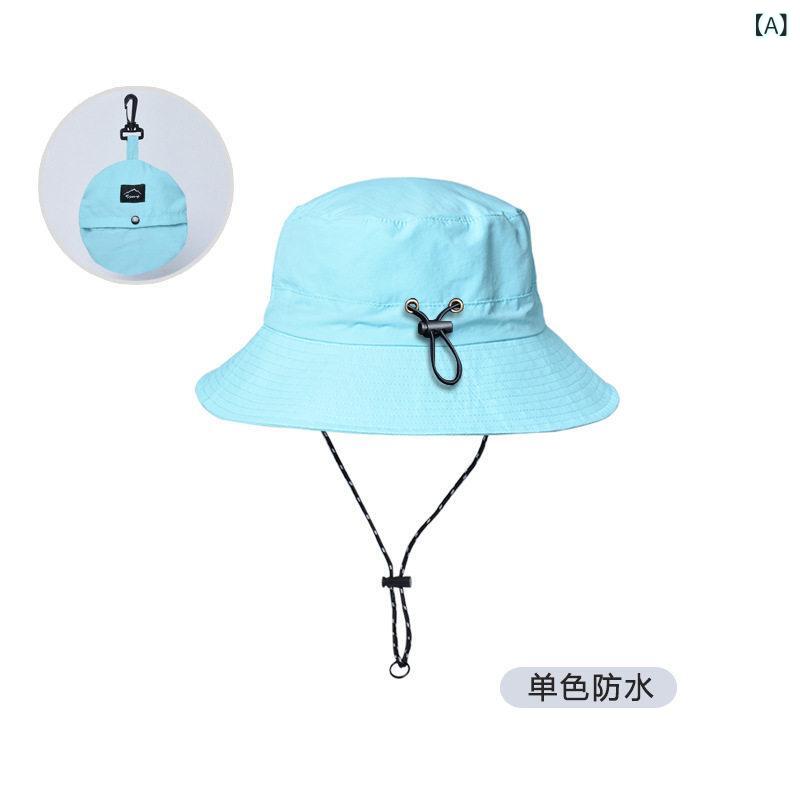 フィッシャーマンハット 男女子供用 夏用 防水 折りたたみ式 アウトドア 釣り 登山...