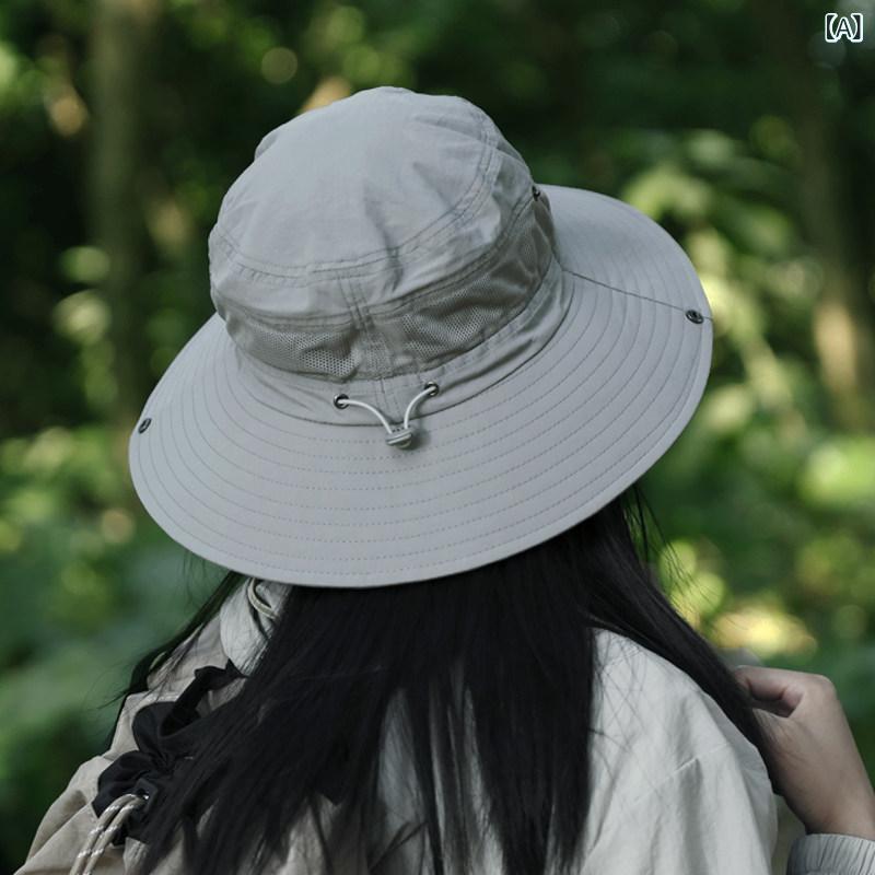 サンハット レディース 夏用 漁夫帽 軽量 薄手 吸湿速乾 通気性 アウトドア 登山 ...